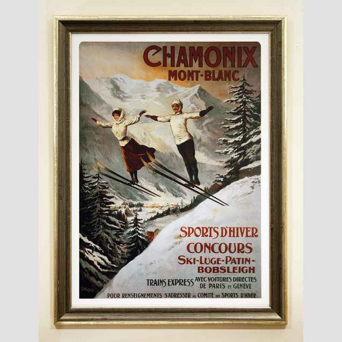 Chamonix Mt Blanc - ski jump couple