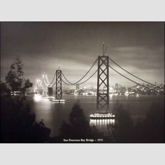 S.F. Bay Bridge 1935 (night)